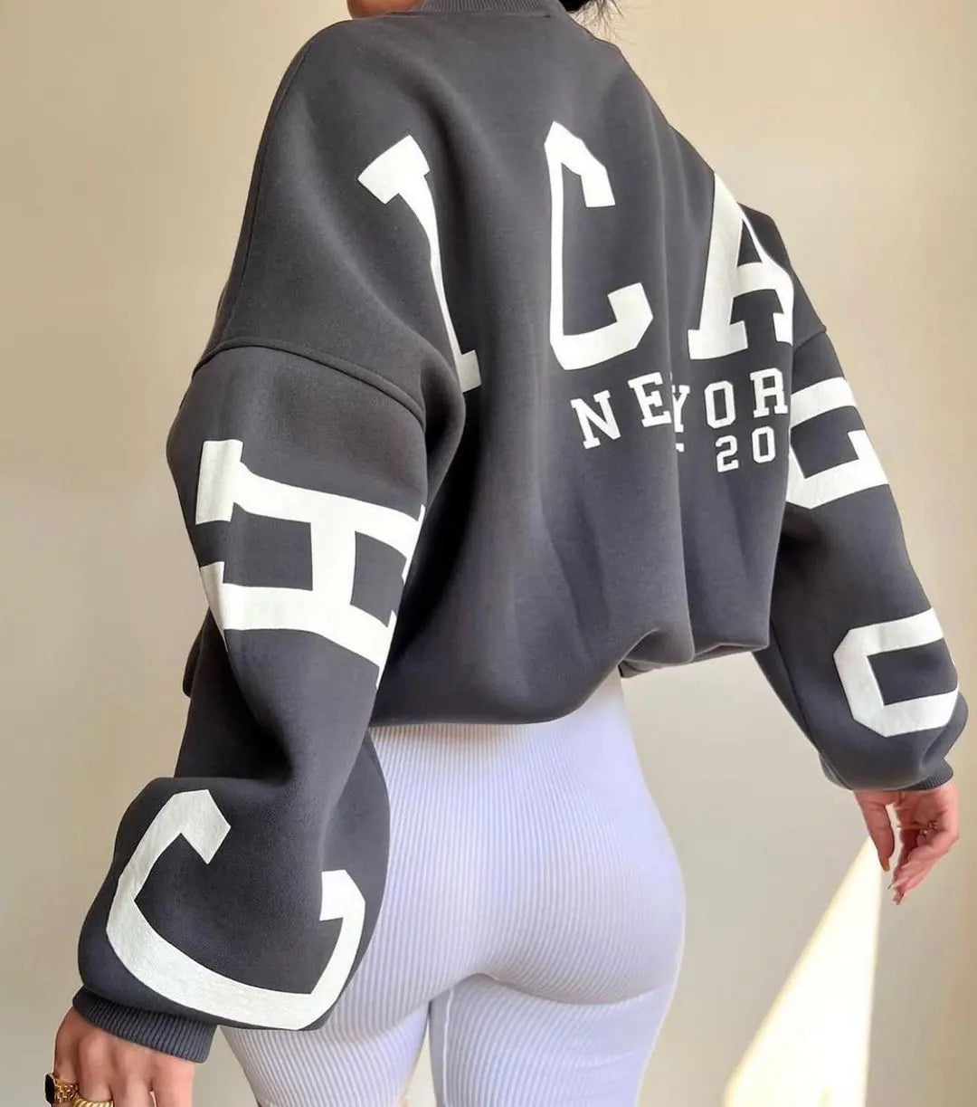 Maglione casual in lana Y2K autunno inverno