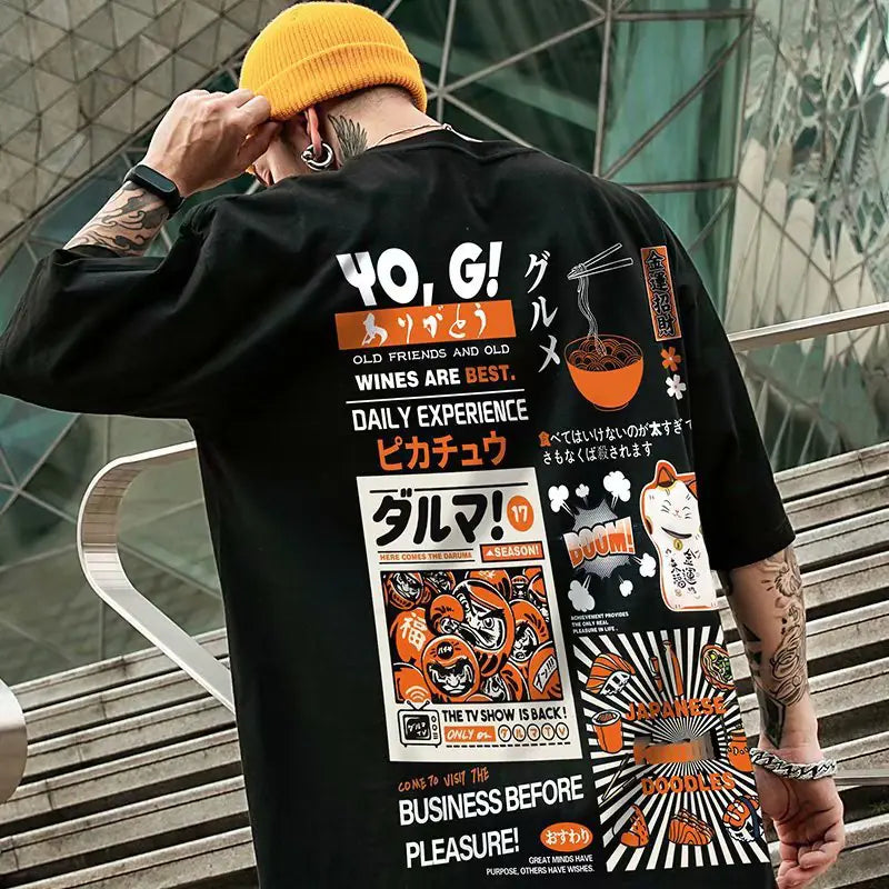 Vintage Y2K Style-Men's Cotton  T-Shirt