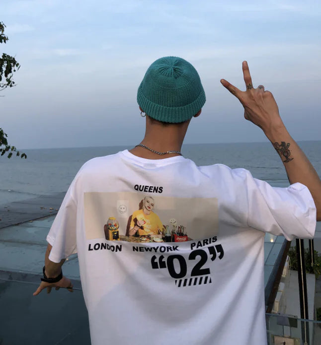 Short Sleeve T-Shirt for Men - Hip Hop Style