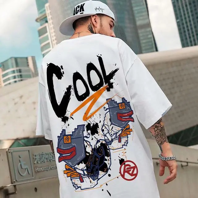 Vintage Y2K Style-Men's Cotton  T-Shirt