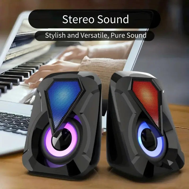 Compact 3W Stereo USB Computer Speakers with Bass
