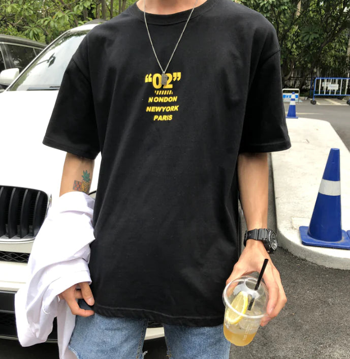 Short Sleeve T-Shirt for Men - Hip Hop Style