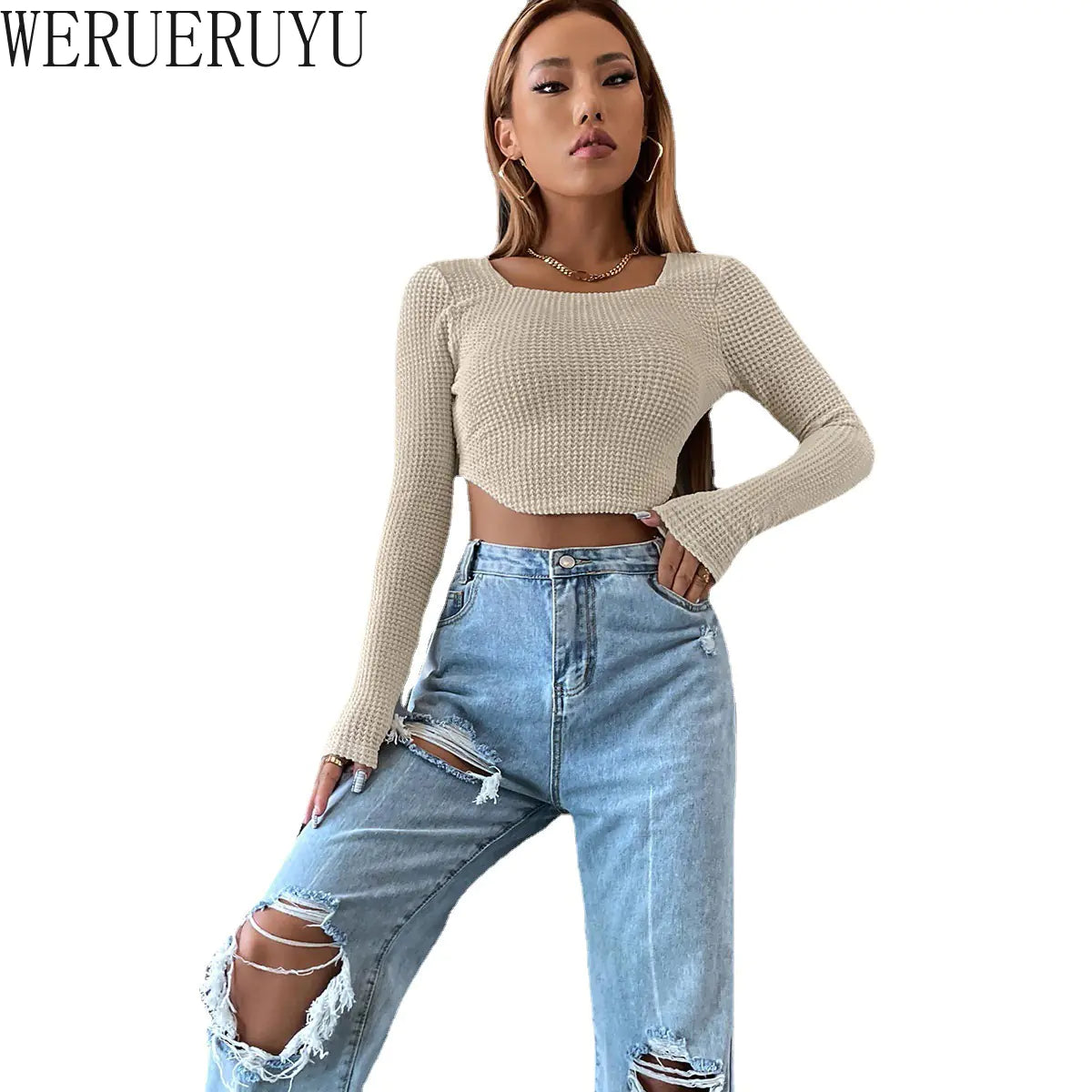 Y2K Knitted Korean Fashion Tight T-Shirt