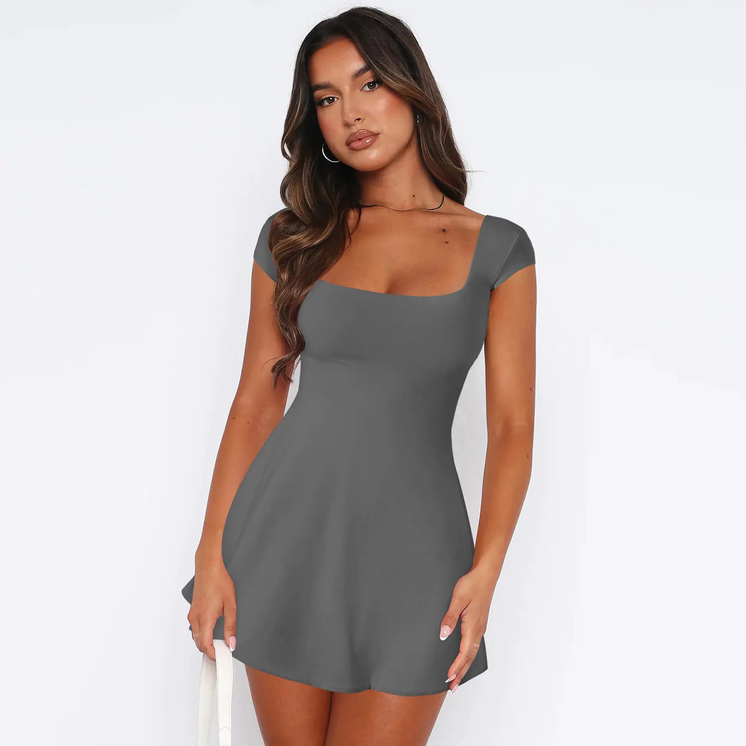 Y2K Style Minimalist Backless A-Line Dress for Summer