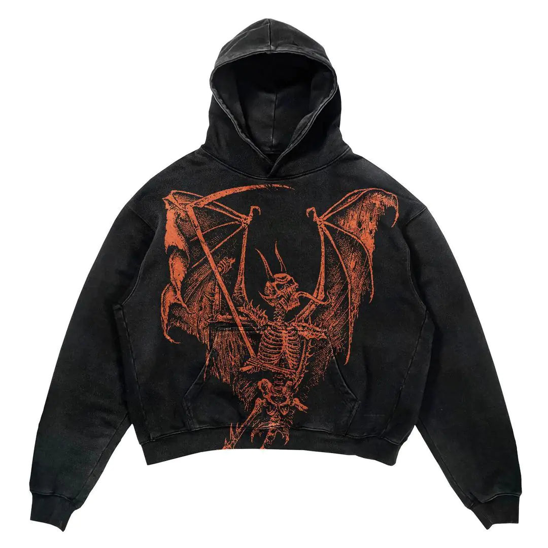 Punk Design Hoodie - Streetwear Y2K Fashion