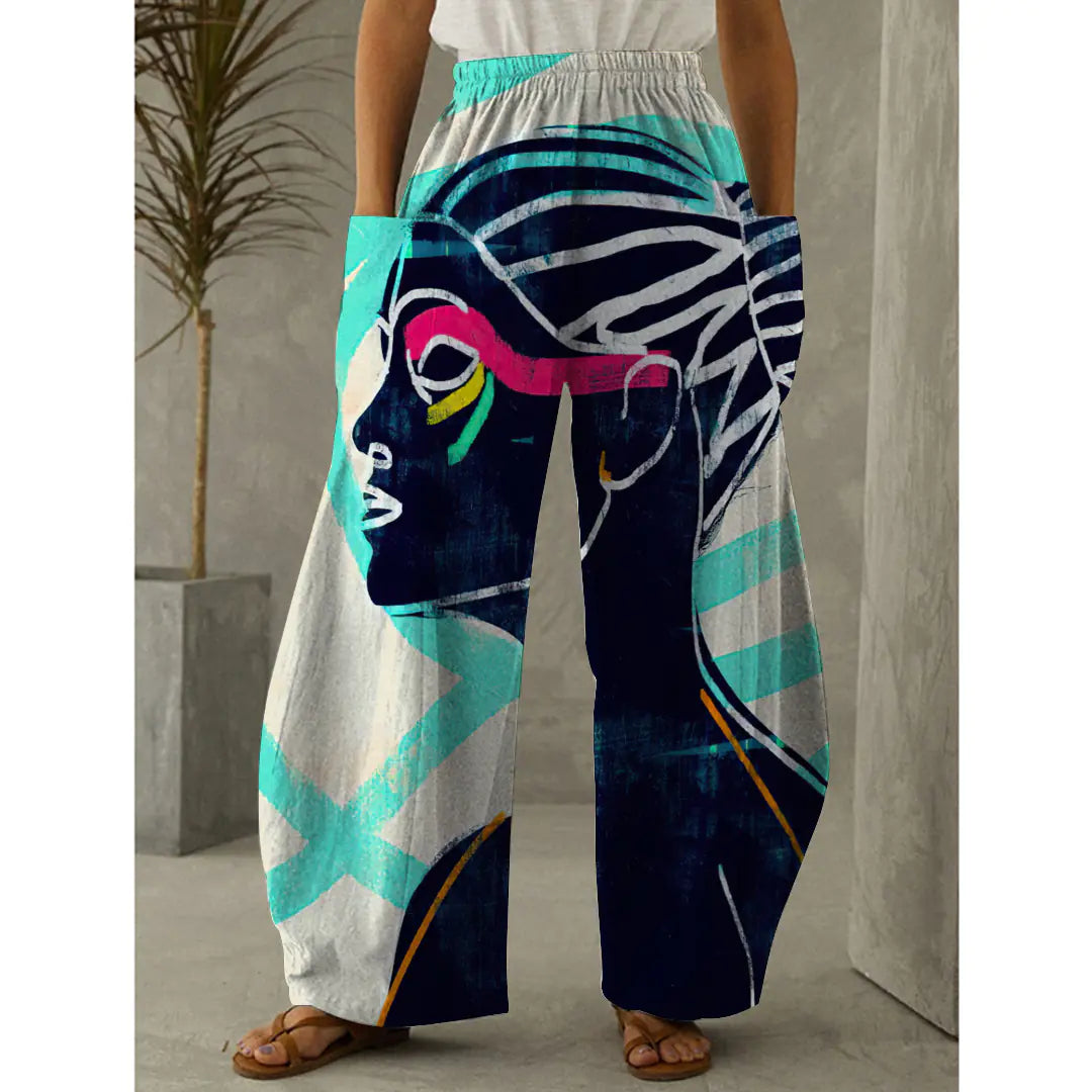 Fashion Graffiti Printed Women's Trousers