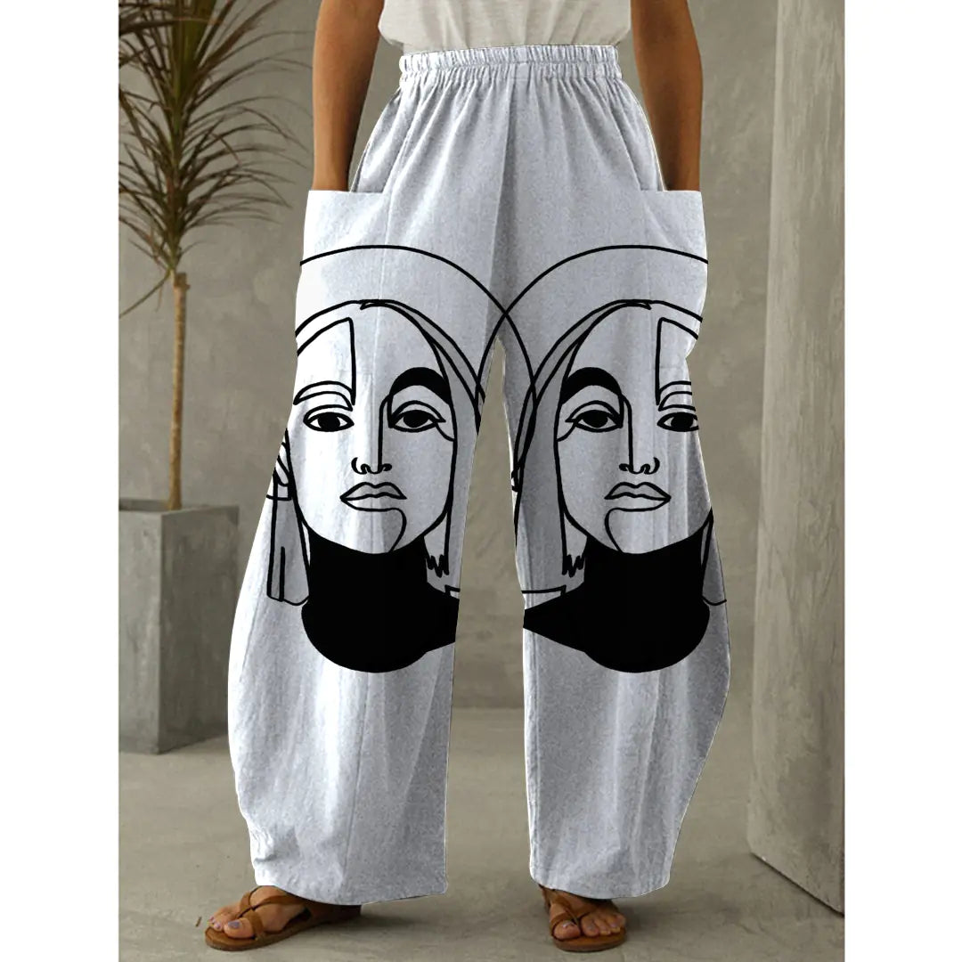 Fashion Graffiti Printed Women's Trousers