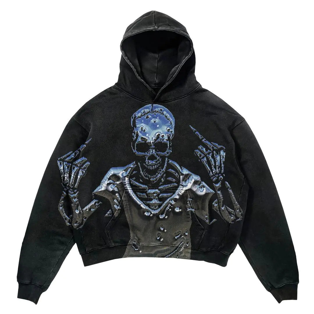 Punk Design Hoodie - Streetwear Y2K Fashion