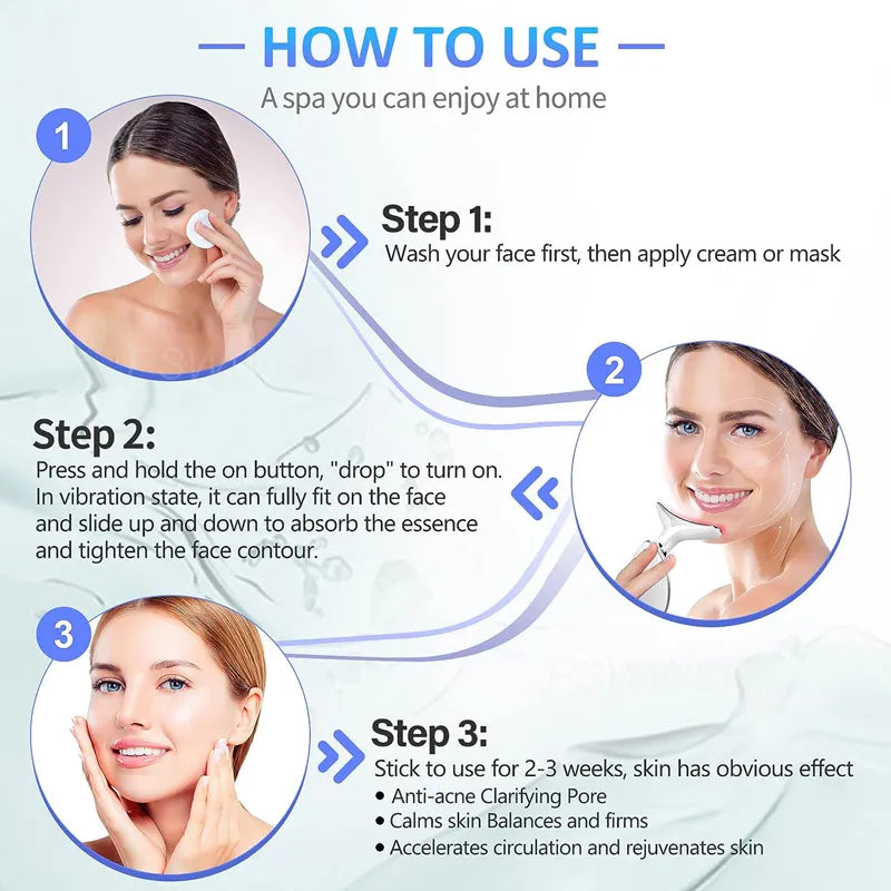 3-Color  Facial Massage Device