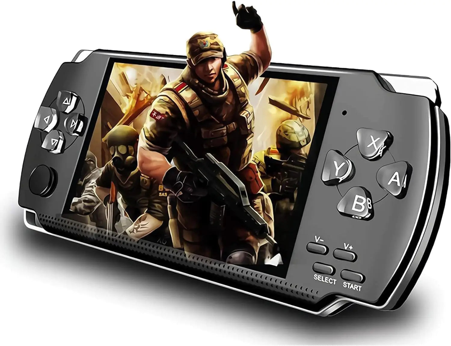 Handheld Game Console Built-in 1200 Games 4.3’’ HD Screen Retro Gaming System Support TV Output Portable Rechargeable Game Console with Dual Joystick Best Gift for Kids and Adult