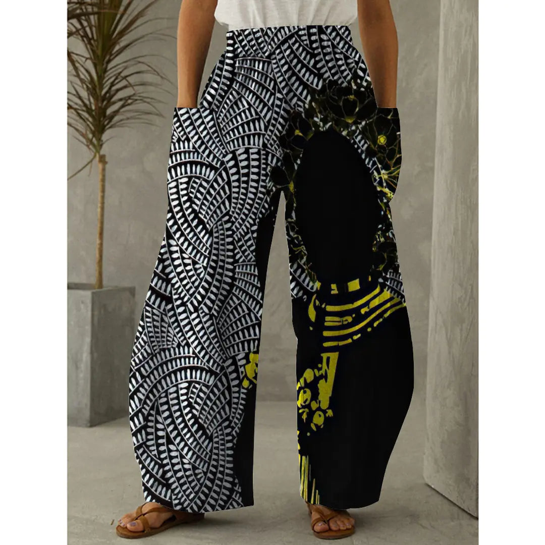 Fashion Graffiti Printed Women's Trousers