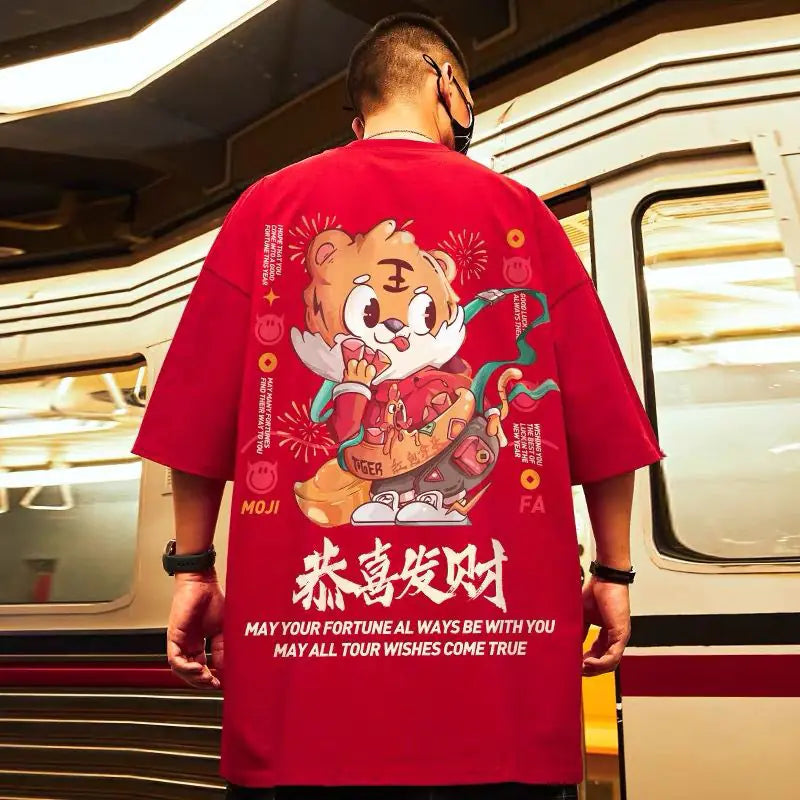Vintage Y2K Style-Men's Cotton  T-Shirt