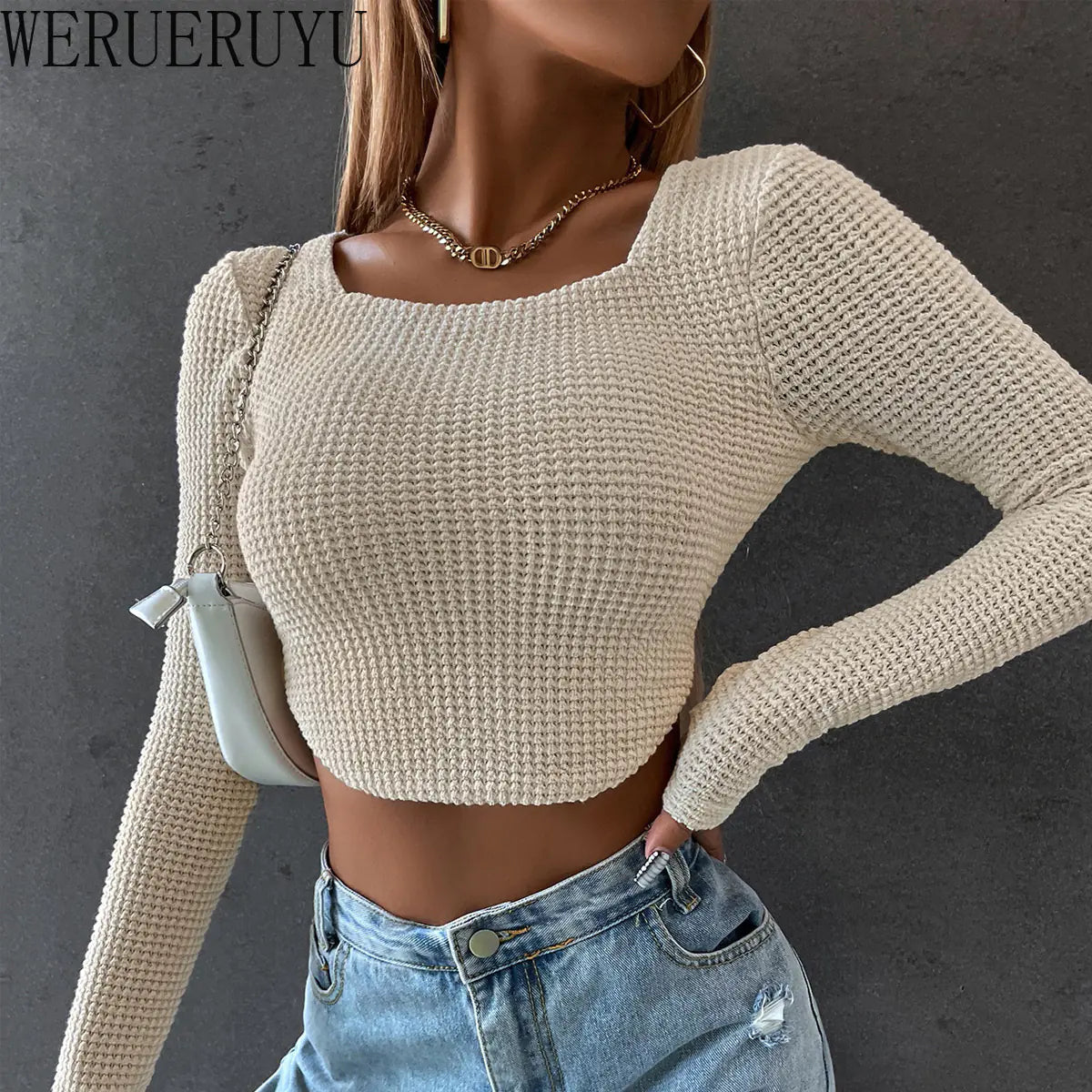 Y2K Knitted Korean Fashion Tight T-Shirt