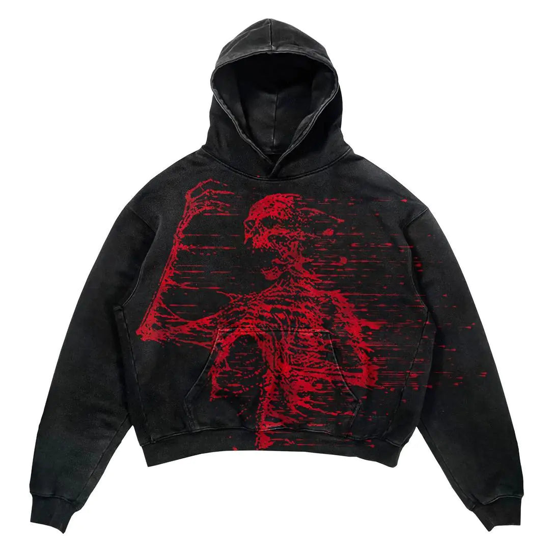 Punk Design Hoodie - Streetwear Y2K Fashion