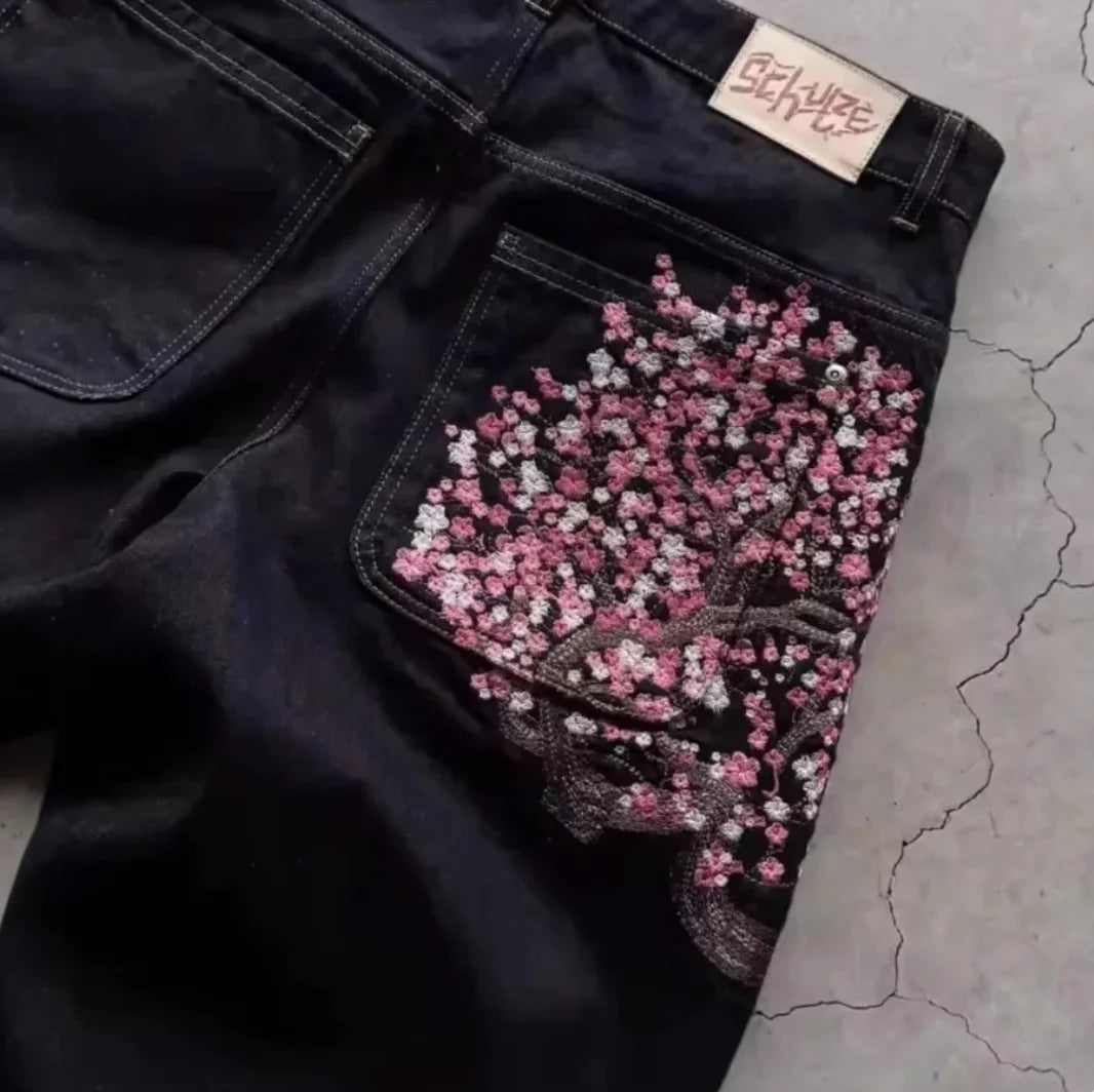 Women’s High-Waist Embroidered Fashion Jeans