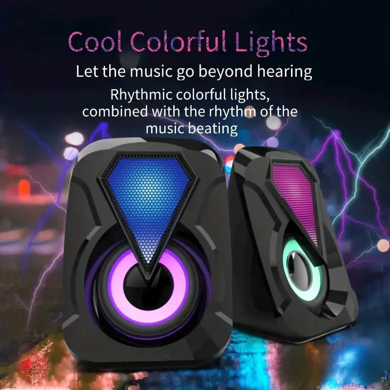 Compact 3W Stereo USB Computer Speakers with Bass