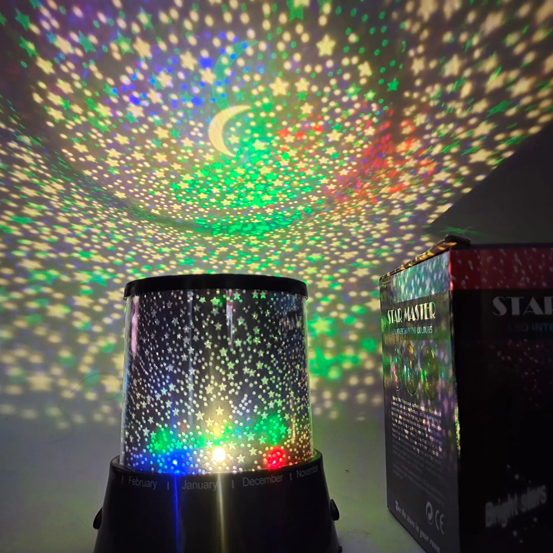 Lampada proiettore colorata per bambini - Luce notturna unica