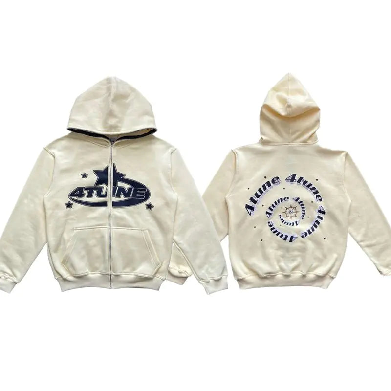 Y2K Style Men's Full-Zip Hoodie Casual Jacket