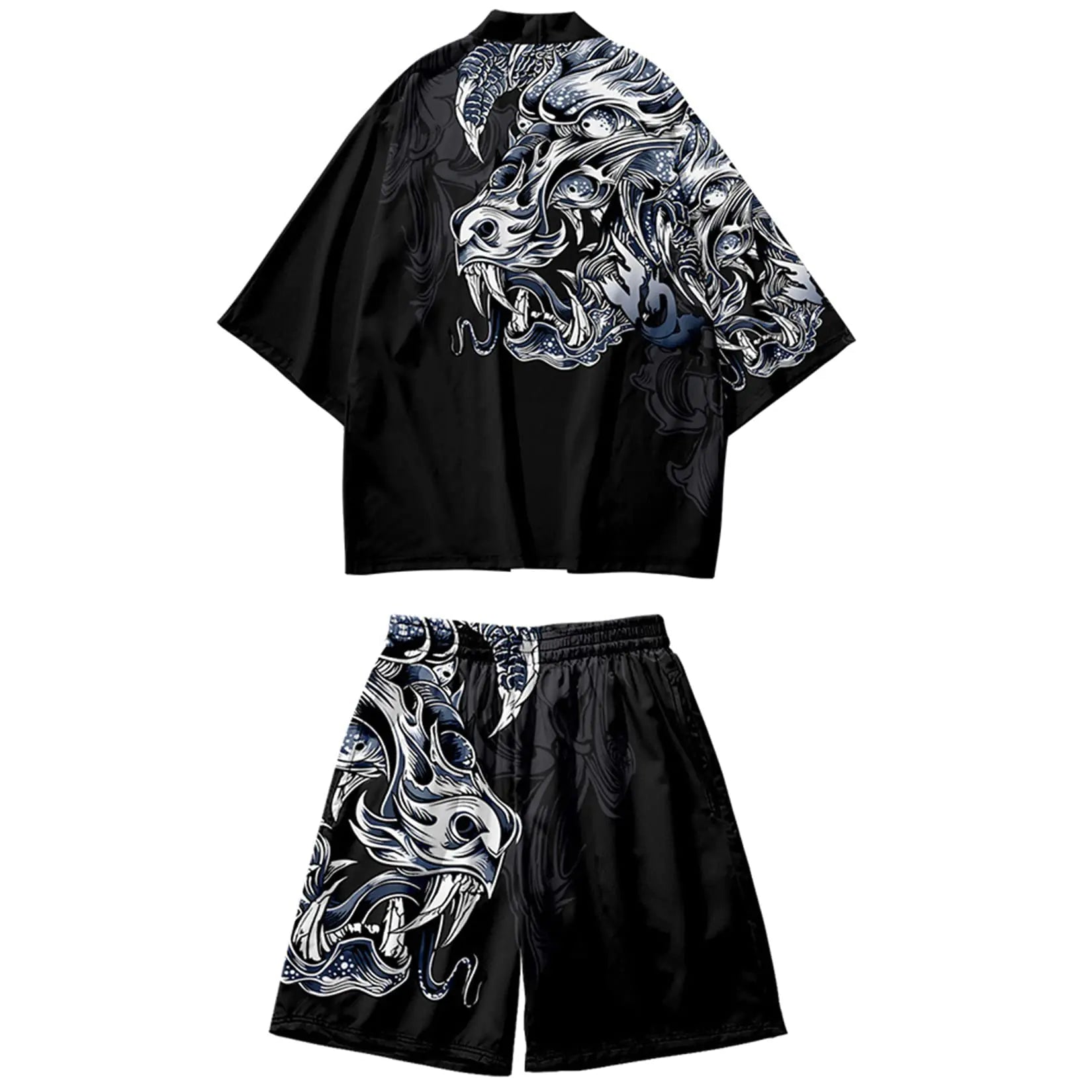 Japanese Style Set Lightweight Open Front Cardigan Suits Stylish Two Piece Summer Beach Outfits