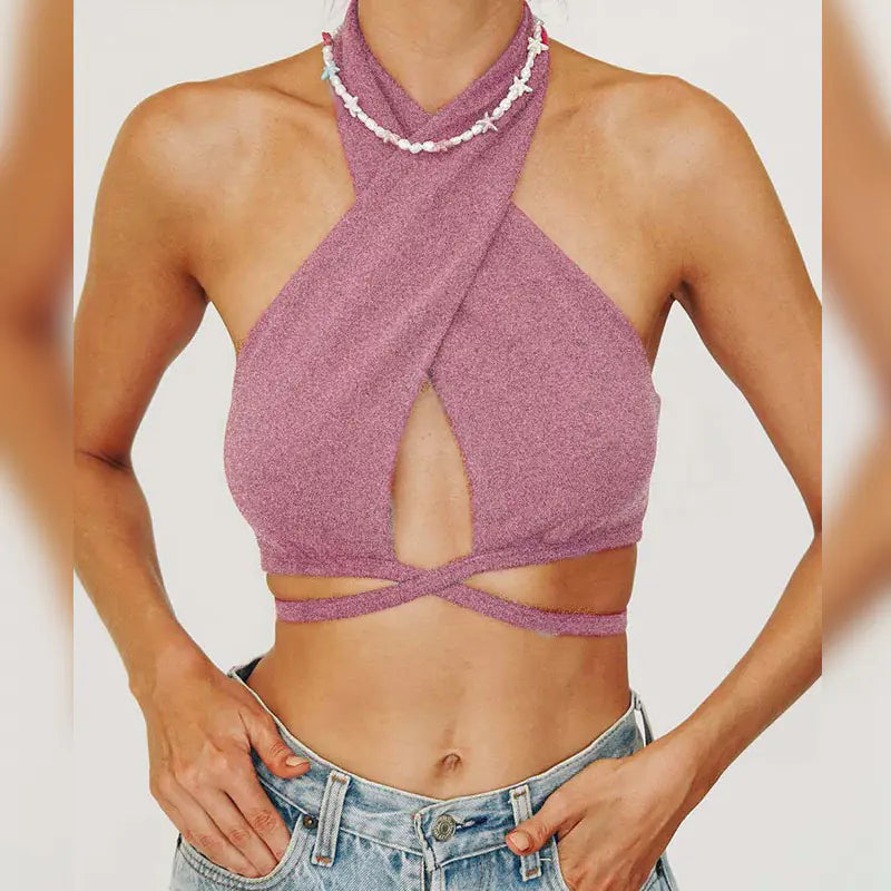 Y2K Women's Corset Camisole Cropped Bustier Top