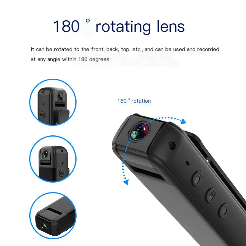 HD Camera Clip-on Recording Pen for Students & Riders