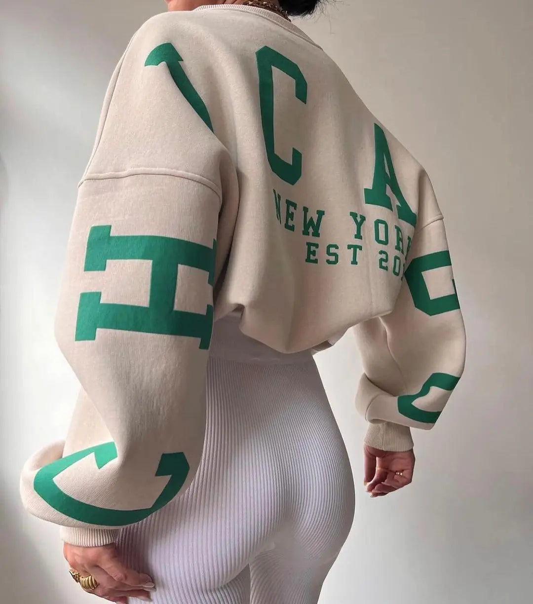 Maglione casual in lana Y2K autunno inverno