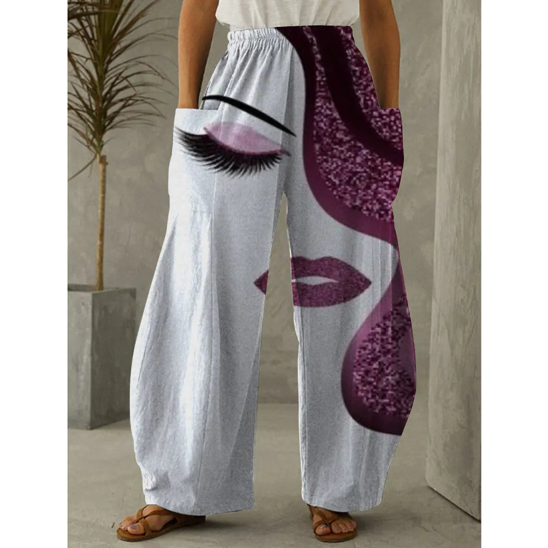 Fashion Graffiti Printed Women's Trousers