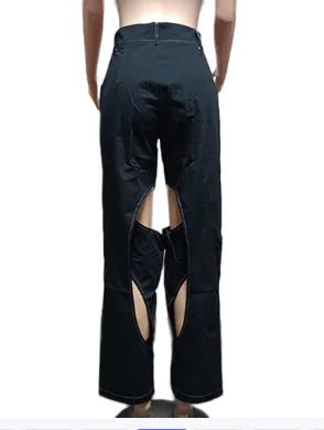 Cotton Linen Floral Casual Twist Pants