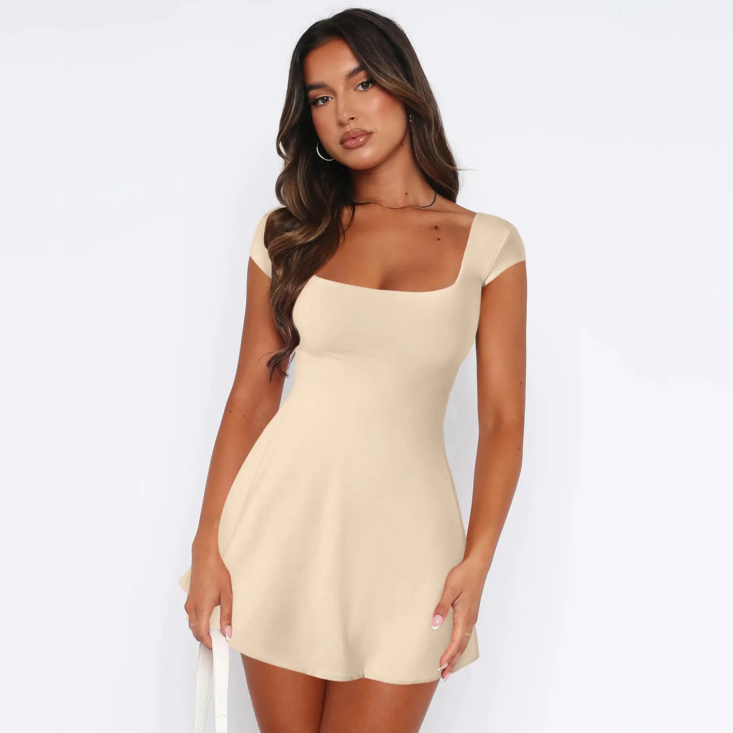 Y2K Style Minimalist Backless A-Line Dress for Summer