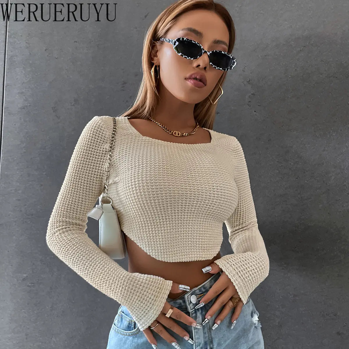 Y2K Knitted Korean Fashion Tight T-Shirt