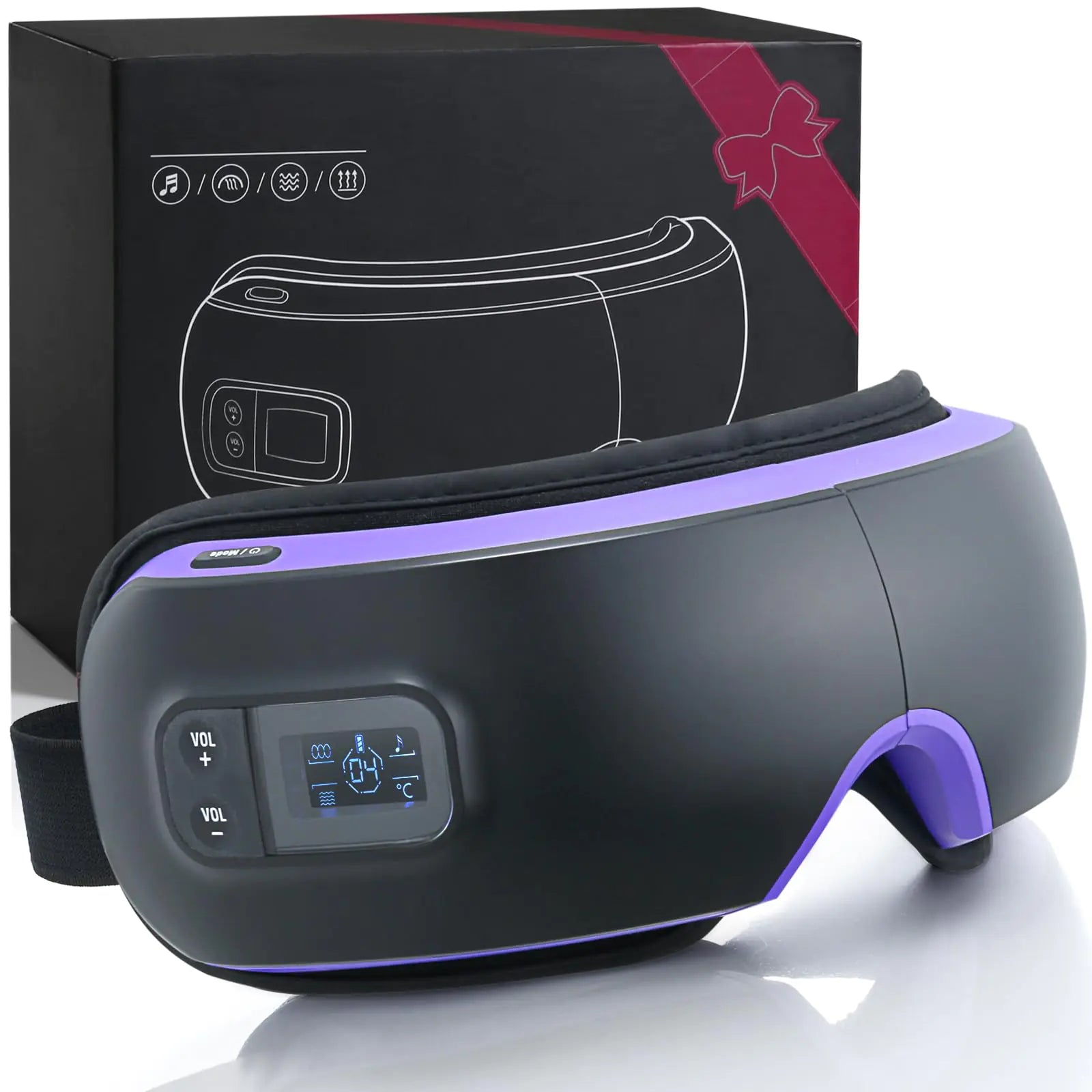 Auxoliev Electronic Eye Massager with Heat FSA HSA Eligible Items Reduce Dry Eye CompressEye Care Massager for MigrainesImprove Sleep for Women Man