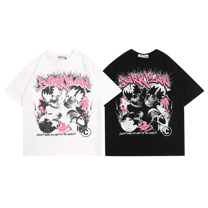 American High Street Skull Graffiti T-Shirt