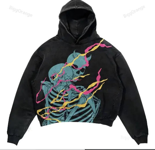 Punk Design Hoodie - Streetwear Y2K Fashion