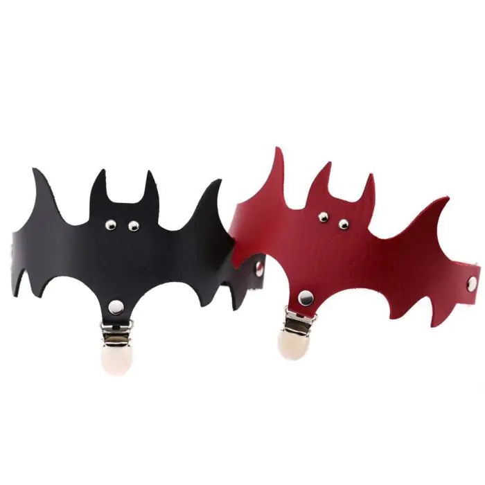Halloween Christmas Bat Wing Leg Garters and Clips