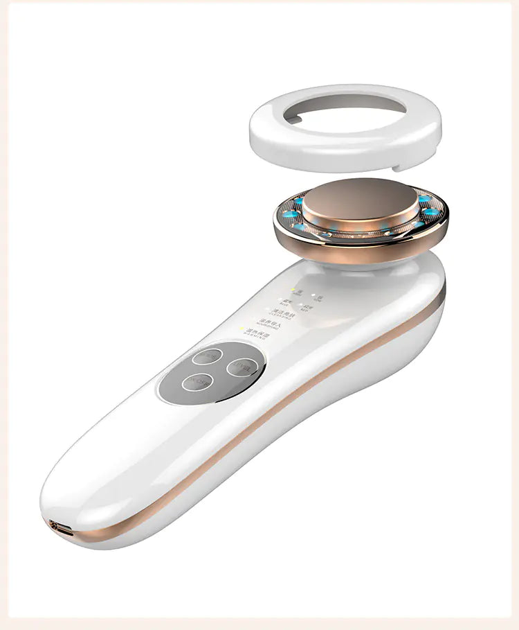 Cross-Border Red Blue Light EMS Facial Massage Device