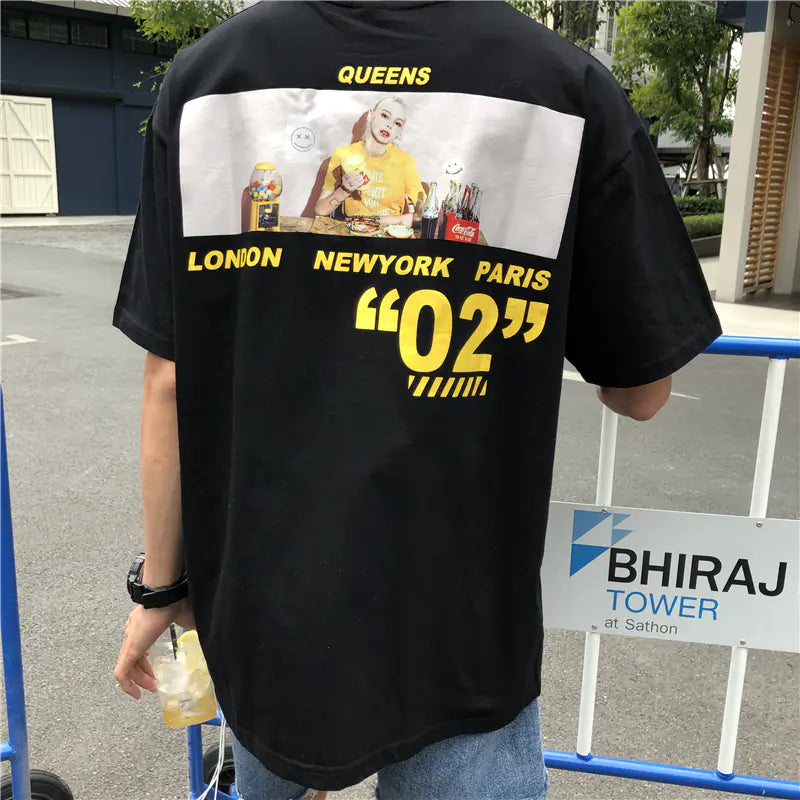 Short Sleeve T-Shirt for Men - Hip Hop Style