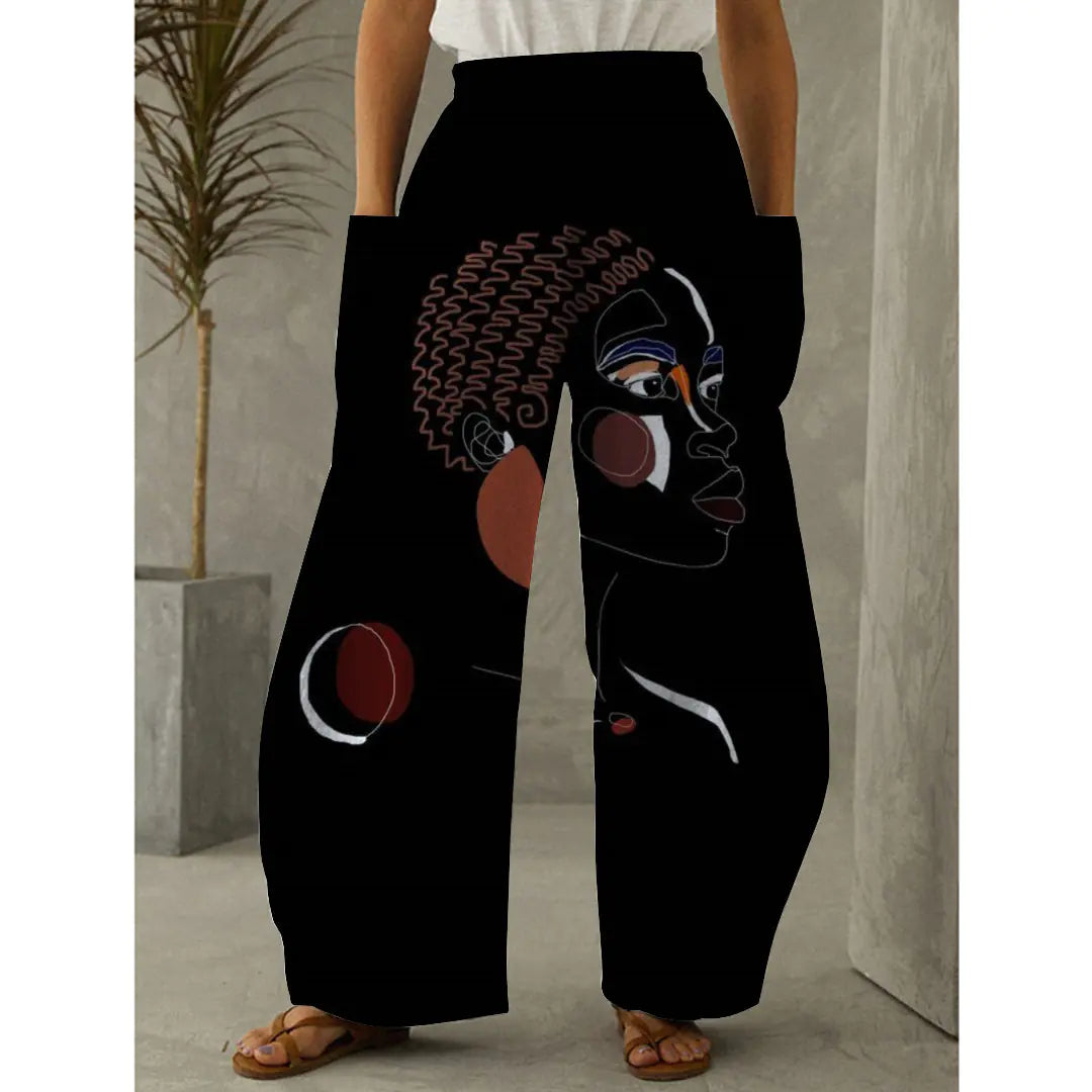Fashion Graffiti Printed Women's Trousers