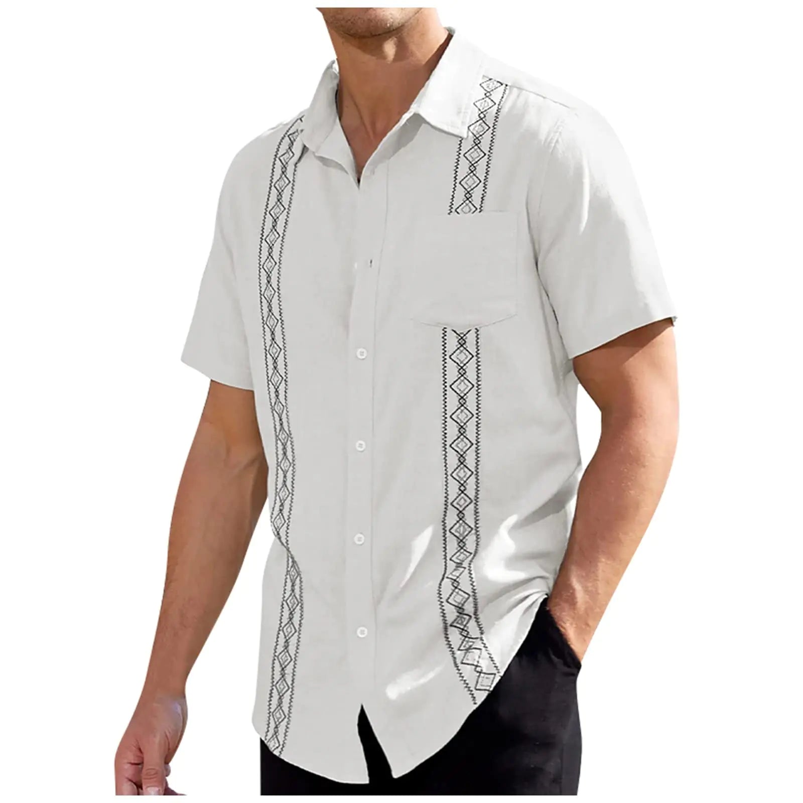 Guayabera Classic Shirts Short sleeve Stripe