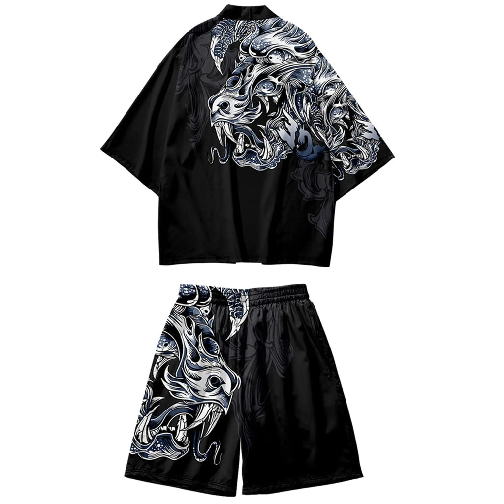 Japanese Style Set Lightweight Open Front Cardigan Suits Stylish Two Piece Summer Beach Outfits