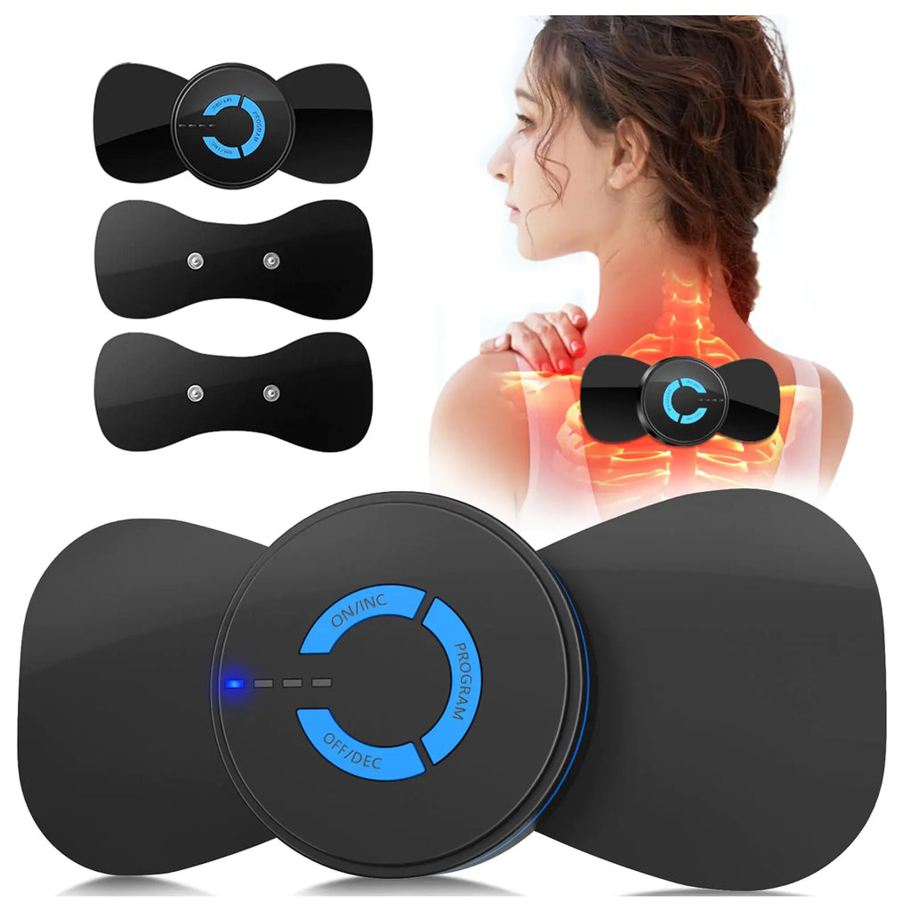 Mini MassagerRechargeable Intelligent TENS Unit Muscle Stimulator for Pain Relief - FSA or HSA Eligible Deep Tissue EMS Massager Management for Back Neck Arm Electronic Pulse Machine