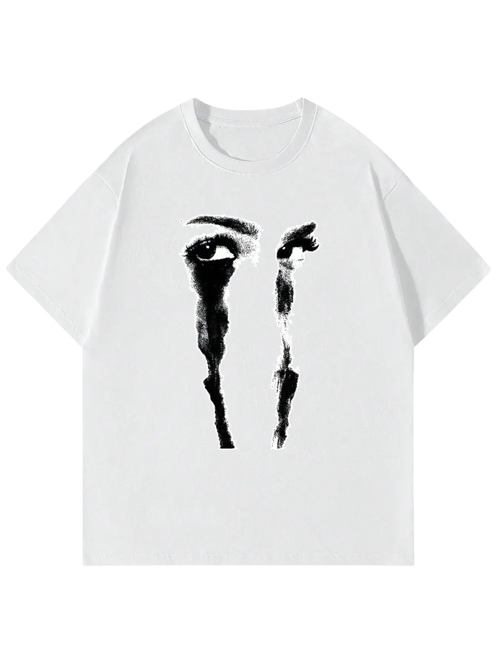 HUX Mens Letter  T Shirt Short Sleeve Round Neck Tee Tops White