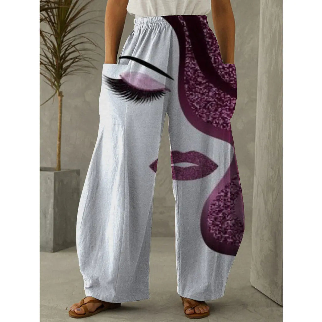 Fashion Graffiti Printed Women's Trousers