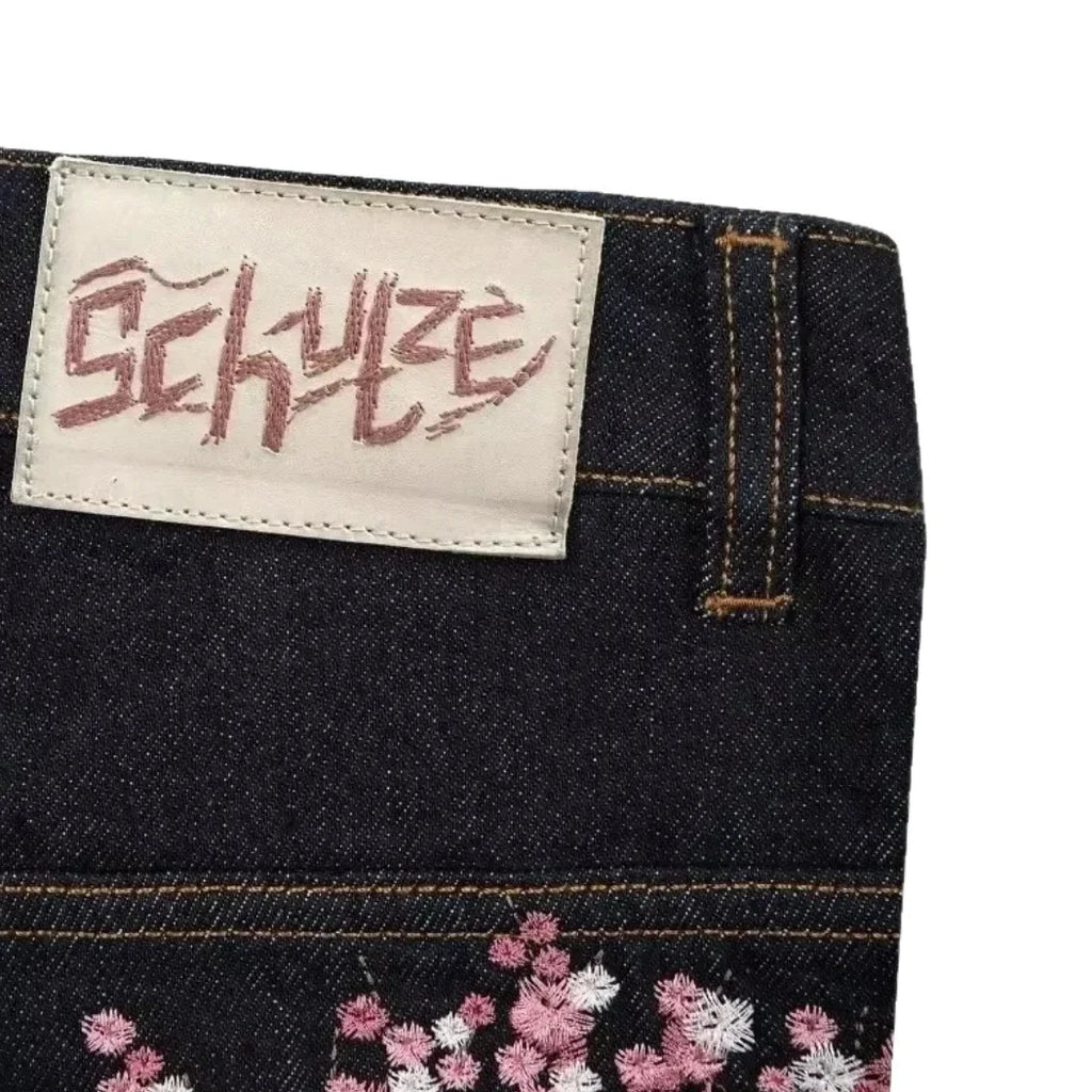 Women’s High-Waist Embroidered Fashion Jeans