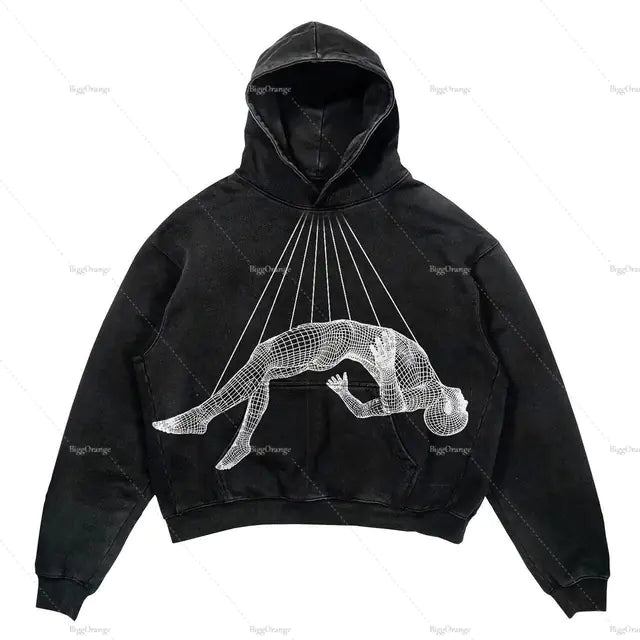 Punk Design Hoodie - Streetwear Y2K Fashion